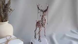 Wire copper Deer  metal sculpture [upl. by Eem]