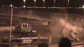 Jack Overy Follow In at Mildenhall Suffolk Open 2015 Unlimited Banger Racing [upl. by Sparks]