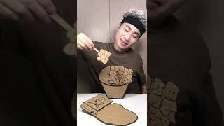 eat noodles cardboard asmr funny cardboard [upl. by Ecaroh278]