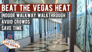 This Las Vegas Indoor Walkway Helps Beat the HEAT  Bellagio to The Cosmopolitan to VdaraAria [upl. by Ereveniug]