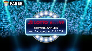 FABER Lotto · LottoGewinnzahlen vom Samstag den 31082024 [upl. by Shakespeare279]