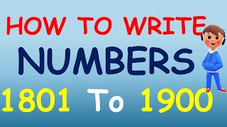 1801 To 1900 Numbers Write 1801 To 1900 Numbers Pronounce 1801 To 1900 Numbers Numbers 1801 To 1900 [upl. by Auqinal]