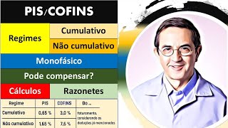 PIS e COFINS Regime cumulativo Regime não cumulativo AlíquotasTributação monofásica [upl. by Nesila]