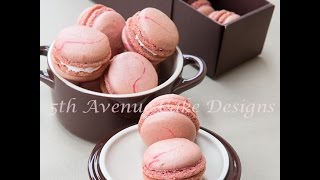 Strawberry Swirl Macarons with Créme Fraîche Filling [upl. by Cletus]