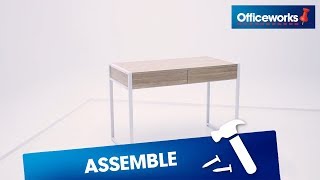 Sheffield 2 Drawer Desk Assembly Instructions [upl. by Etnoj]