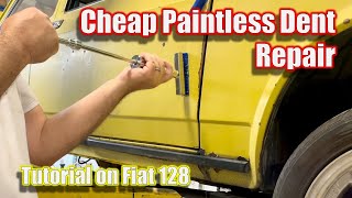 Cheap Amazon Paintless Dent Removal Kit Demo [upl. by Ynnhoj]