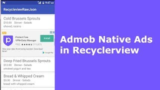 Admob Native Ads in Recyclerview [upl. by Struve447]