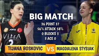 Tijana Boskovic x Magdalena Stysiak  Eczacibasi vs Fenerbahce opet  Turkish Volleyball League 23 [upl. by Anagnos]