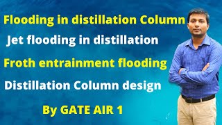 Part 2  Flooding in distillation Column Entrainment or Jet Flooding in distillation  Hindi [upl. by Yttak]