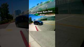 Prius Driver Runs Down Biker [upl. by Neersan]