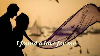 I found a love for me video with lyrics [upl. by Paymar]