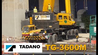 Tadano TG3600M Remove Counterweights [upl. by Efthim]