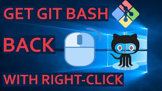 How to launch Git Bash from rightclick context menu on Windows 10  One  Tips Everyday [upl. by Janis]