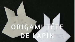 Origami facile  tête lapin [upl. by Notxed21]