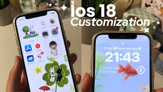 iOS 18 aesthetic customization functional minimalist apps amp tricks iPhone 12 ✩‧₊˚ [upl. by Nhguavoj]