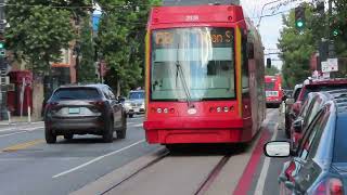 Washington DC DC Streetcar 202 amp 203 United Streetcar model 100 Skoda 10T2014 On H Street Line [upl. by Manheim]