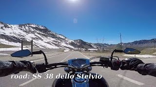 Riding the amazing Stelvio Pass 3 descending to Bormio  Alps  Italy  road SS 38 [upl. by Zurn]