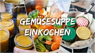 EASY Meal Prep  Schnelle Gemüsesuppe zubereiten amp haltbar machen MICEKÖRNCHEN [upl. by Horbal825]