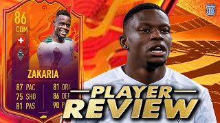 86 HEADLINERS ZAKARIA PLAYER REVIEW GAMEPLAY OBJECTIVE  FIFA 22 ULTIMATE TEAM [upl. by Cung]