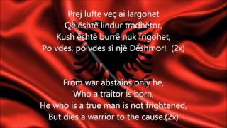 Himni i FlamuritAlbanian National Anthem English lyrics [upl. by Soirtimid441]