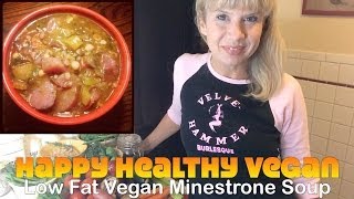 Low Fat Vegan Minestrone Soup Demo [upl. by Akital299]