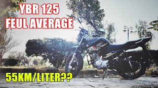 YBR 125G FUEL AVERAGE TEST  MILEAGE TEST  55KMLITER [upl. by Raffaello910]