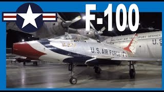 Beautiful F100 Super Sabre in Thunderbirds paint scheme [upl. by Salema25]