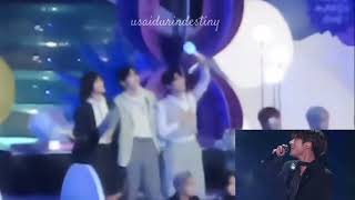 TXT HYUNG LINES Reaction to MAKNAES Stage ENDLESS RAIN [upl. by Jeralee]