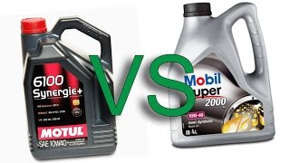 Motul 6100 Synergie 10W40 vs Mobil 1 2000 X1 10W40 test [upl. by Ekralc43]