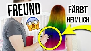 MEIN FREUND FÄRBT HEIMLICH MEINE HAARE BUNT 😱 Ich weiß NICHT was er macht  XLAETA [upl. by Catha]