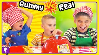 GUMMY vs REAL COMPILATION 90 Minutes Challenges By HobbyKids [upl. by Phia]