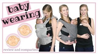 Baby Carriers Try On and Review 2018  Boppy Lalabu Lille Baby [upl. by Lleneg]