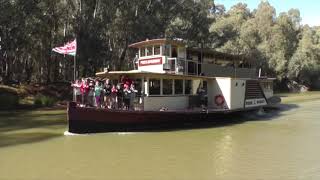 MURRAY RIVER CRUISE PADDLE STEAMER EMMYLOU [upl. by Press]