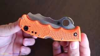 Spyderco Assist Rescue C79PSOR Folding Knife 31116quot VG10  Combo Blade Orange FRN Handles [upl. by Henryk56]