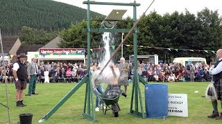 Tilt The Bucket open challenge during the 2019 Ballater Highland Games in Aberdeenshire Scotland [upl. by Llerred268]