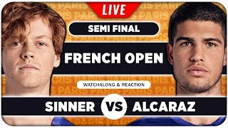 SINNER vs ALCARAZ • French Open 2024 SF • LIVE Tennis Watchalong Stream [upl. by Yseult291]