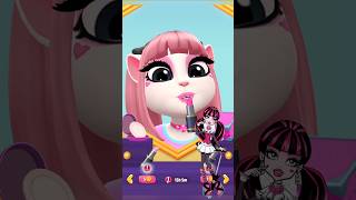 Draculaura 💗 makeover shortvideo mytalkingangela2 monsterhigh cosplay [upl. by Nicholl]