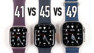 Apple Watch Größenvergleich 41mm vs 45mm vs 49mm  Die richtige Wahl treffen [upl. by Toney624]