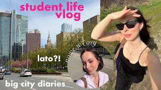 student life vlog  warszawa  nowe włosy  big city diaries 🌷 [upl. by Ahsieat]