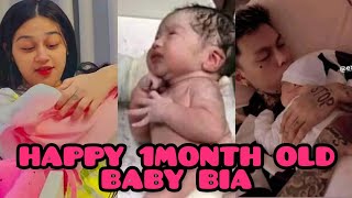 HAPPY 1MONTH OLD BABY BIA  zainab harake  skusta clee [upl. by Allerus8]