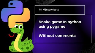 Python project  Snake game using pygame [upl. by Sumerlin]