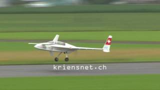 Hard Landing Long EZ HBYDB Emmen [upl. by Notnelc]