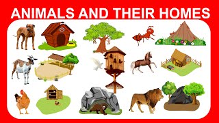 Animals and their Homes  Animal Shelters [upl. by Anaujik]