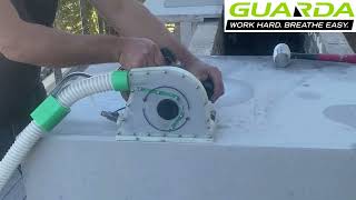 Guarda Systems  Superior Silica Dust Suppression cutting Engineered Stone [upl. by Eigroeg342]