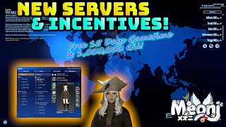 FFXIV New Servers amp Incentives To Play There  Free Gil amp 15 Days Game Time [upl. by Kerekes]