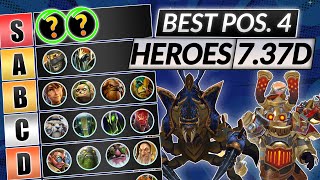 NEW POSITION 4 TIER LIST Patch 737d  Best Heroes For Easy MMR  Dota 2 Meta Guide [upl. by Sibyl282]