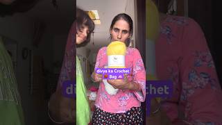 आज बेटी ने क्रोचेट से कमाल की चीज़ बनाई😲 How to make crochet mobile bag step by step shorts [upl. by Adnuhsat]