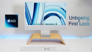 M3 iMac Unboxing Comparison and First Look [upl. by Leaj778]