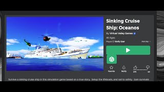 sinking cruise ship oceanos the new ship game [upl. by Greenberg]