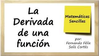 Y tú ¿sabes qué es una derivada Definición y significado geométrico Cálculo diferencial [upl. by Phillida]